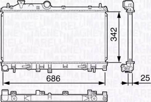 Magneti Marelli 350213132700 - Radiators, Motora dzesēšanas sistēma ps1.lv