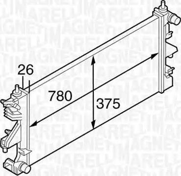 Magneti Marelli 350213126800 - Radiators, Motora dzesēšanas sistēma ps1.lv