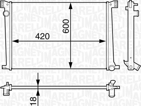 Magneti Marelli 350213128100 - Radiators, Motora dzesēšanas sistēma ps1.lv