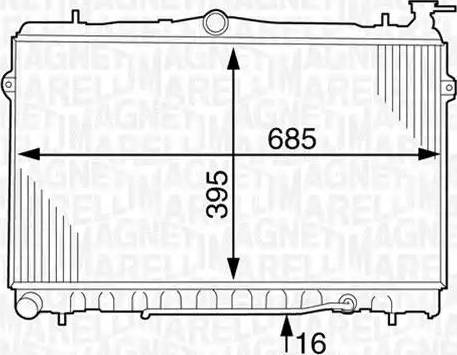 Magneti Marelli 350213123900 - Radiators, Motora dzesēšanas sistēma ps1.lv