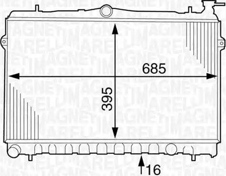 Magneti Marelli 350213123800 - Radiators, Motora dzesēšanas sistēma ps1.lv