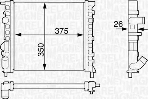 Magneti Marelli 350213122100 - Radiators, Motora dzesēšanas sistēma ps1.lv