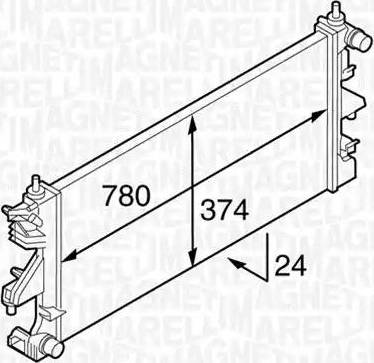 Magneti Marelli 350213127100 - Radiators, Motora dzesēšanas sistēma ps1.lv