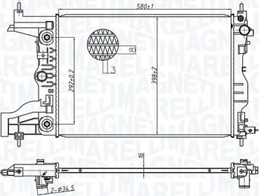 Magneti Marelli 350213179700 - Radiators, Motora dzesēšanas sistēma ps1.lv