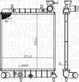 Magneti Marelli 350213174800 - Radiators, Motora dzesēšanas sistēma ps1.lv