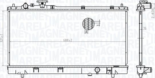 Magneti Marelli 350213175400 - Radiators, Motora dzesēšanas sistēma ps1.lv