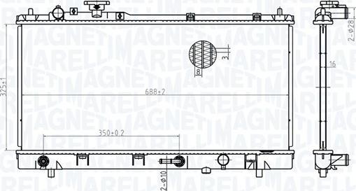 Magneti Marelli 350213175200 - Radiators, Motora dzesēšanas sistēma ps1.lv