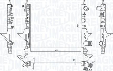 Magneti Marelli 350213171800 - Radiators, Motora dzesēšanas sistēma ps1.lv