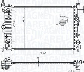 Magneti Marelli 350213178900 - Radiators, Motora dzesēšanas sistēma ps1.lv