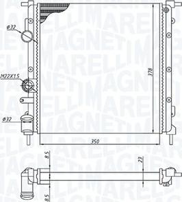 Magneti Marelli 350213172100 - Radiators, Motora dzesēšanas sistēma ps1.lv