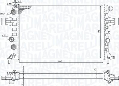 Magneti Marelli 350213172300 - Radiators, Motora dzesēšanas sistēma ps1.lv