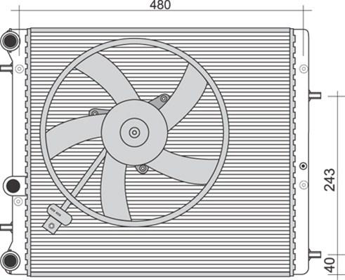 Magneti Marelli 350213851000 - Radiators, Motora dzesēšanas sistēma ps1.lv