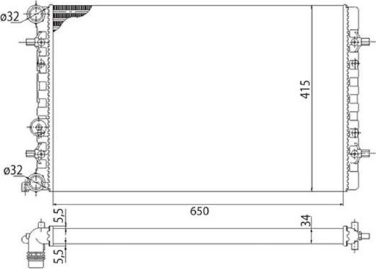 Magneti Marelli 350213803003 - Radiators, Motora dzesēšanas sistēma ps1.lv