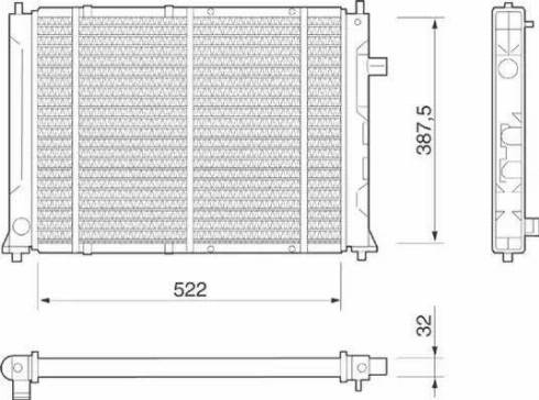 Magneti Marelli 350213802000 - Radiators, Motora dzesēšanas sistēma ps1.lv