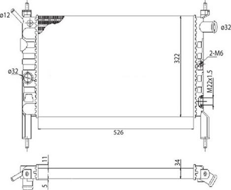 Magneti Marelli 350213831003 - Radiators, Motora dzesēšanas sistēma ps1.lv