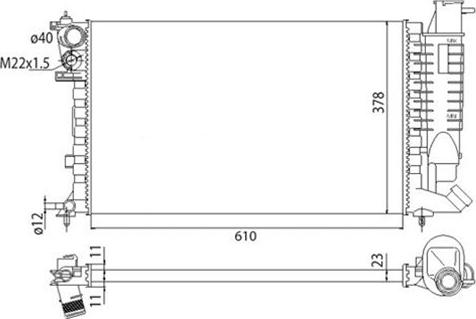 Magneti Marelli 350213311003 - Radiators, Motora dzesēšanas sistēma ps1.lv