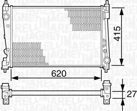 Magneti Marelli 350213386000 - Radiators, Motora dzesēšanas sistēma ps1.lv