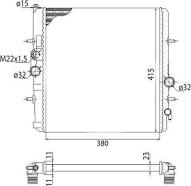 Magneti Marelli 350213250003 - Radiators, Motora dzesēšanas sistēma ps1.lv