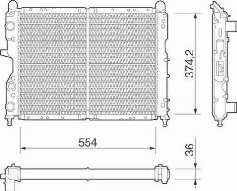 Magneti Marelli 350213257000 - Radiators, Motora dzesēšanas sistēma ps1.lv