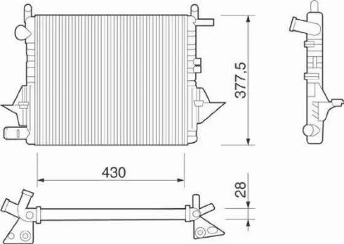 Magneti Marelli 350213265000 - Radiators, Motora dzesēšanas sistēma ps1.lv