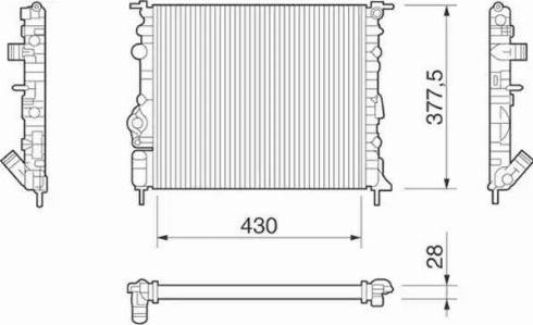 Magneti Marelli 350213261000 - Radiators, Motora dzesēšanas sistēma ps1.lv