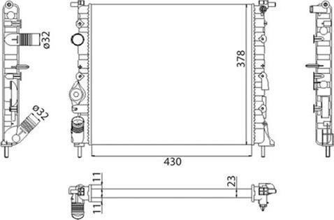 Magneti Marelli 350213261003 - Radiators, Motora dzesēšanas sistēma ps1.lv