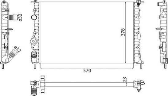 Magneti Marelli 350213263003 - Radiators, Motora dzesēšanas sistēma ps1.lv