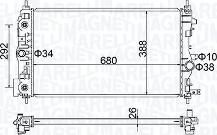 Magneti Marelli 350213206400 - Radiators, Motora dzesēšanas sistēma ps1.lv