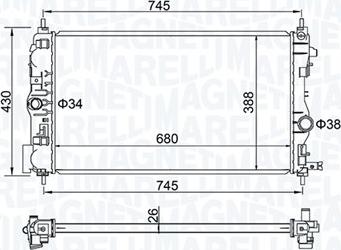 Magneti Marelli 350213206500 - Radiators, Motora dzesēšanas sistēma ps1.lv