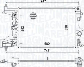 Magneti Marelli 350213206100 - Radiators, Motora dzesēšanas sistēma ps1.lv