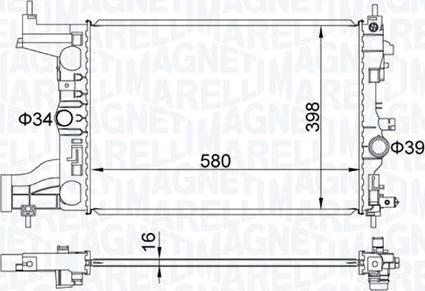 Magneti Marelli 350213206200 - Radiators, Motora dzesēšanas sistēma ps1.lv