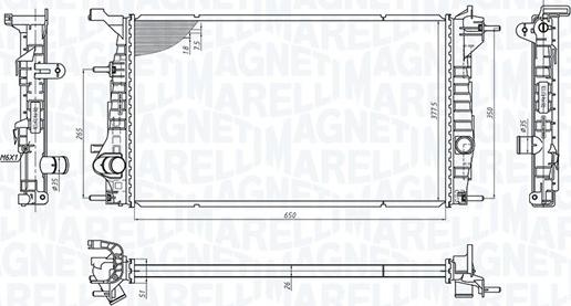 Magneti Marelli 350213200600 - Radiators, Motora dzesēšanas sistēma ps1.lv