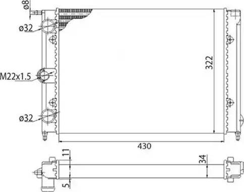 Magneti Marelli 350213201003 - Radiators, Motora dzesēšanas sistēma ps1.lv