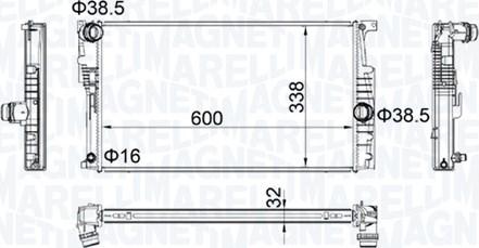 Magneti Marelli 350213202200 - Radiators, Motora dzesēšanas sistēma ps1.lv