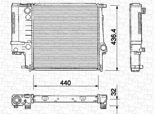 Magneti Marelli 350213218000 - Radiators, Motora dzesēšanas sistēma ps1.lv