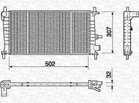 Magneti Marelli 350213748000 - Radiators, Motora dzesēšanas sistēma ps1.lv