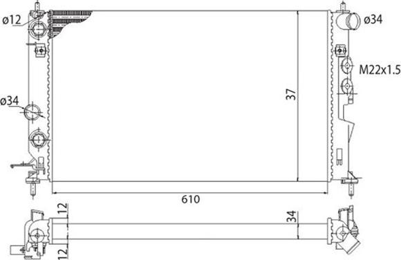 Magneti Marelli 350213755003 - Radiators, Motora dzesēšanas sistēma ps1.lv