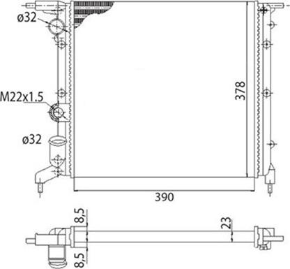 Magneti Marelli 350213709003 - Radiators, Motora dzesēšanas sistēma ps1.lv