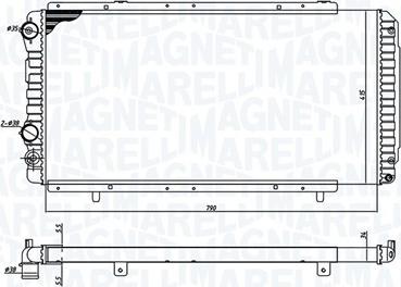 Magneti Marelli 350213707000 - Radiators, Motora dzesēšanas sistēma ps1.lv
