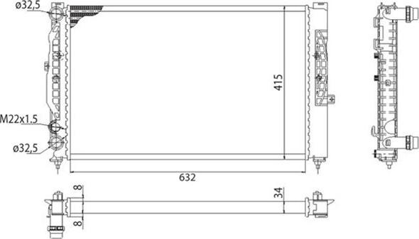 Magneti Marelli 350213712003 - Radiators, Motora dzesēšanas sistēma ps1.lv