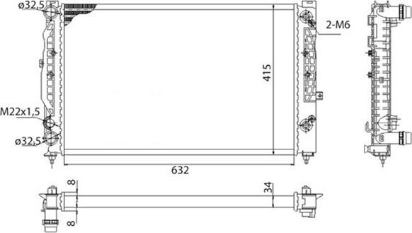 Magneti Marelli 350213739003 - Radiators, Motora dzesēšanas sistēma ps1.lv