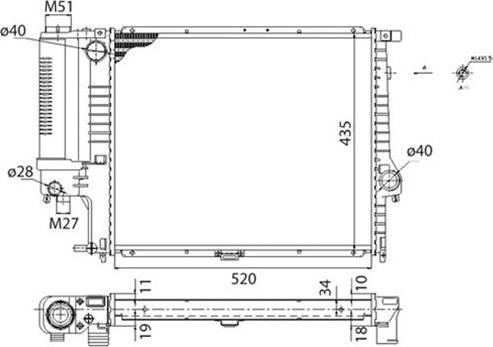 Magneti Marelli 350213773003 - Radiators, Motora dzesēšanas sistēma ps1.lv