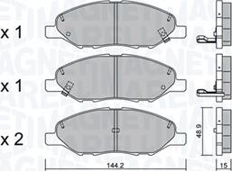 Magneti Marelli 363916060971 - Bremžu uzliku kompl., Disku bremzes ps1.lv