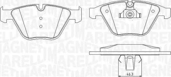 Magneti Marelli 363916060581 - Bremžu uzliku kompl., Disku bremzes ps1.lv