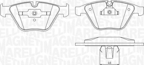 Magneti Marelli 363916060583 - Bremžu uzliku kompl., Disku bremzes ps1.lv