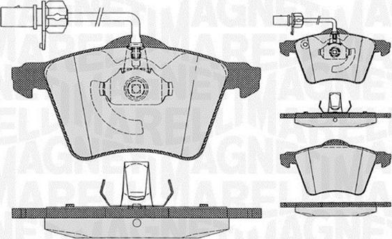 Magneti Marelli 363916060539 - Bremžu uzliku kompl., Disku bremzes ps1.lv