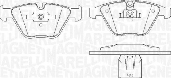 Magneti Marelli 363916060151 - Bremžu uzliku kompl., Disku bremzes ps1.lv