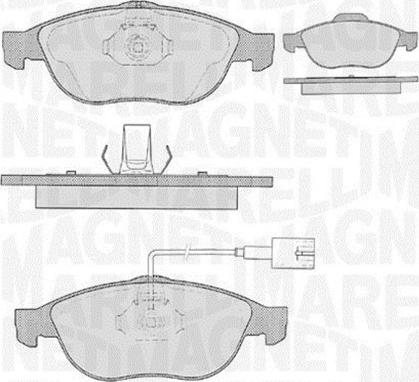 Magneti Marelli 363916060108 - Bremžu uzliku kompl., Disku bremzes ps1.lv