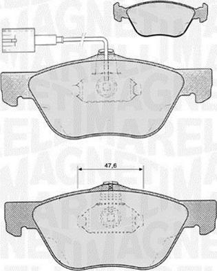 Magneti Marelli 363916060103 - Bremžu uzliku kompl., Disku bremzes ps1.lv