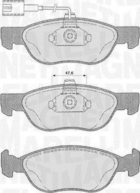 Magneti Marelli 363916060102 - Bremžu uzliku kompl., Disku bremzes ps1.lv